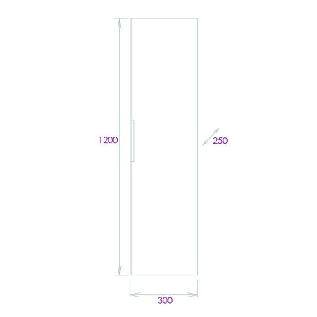 Пенал Onika Легран 30 подвесной, дуб галифакс, универсальный