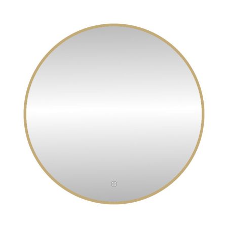 Зеркало с подсветкой LED Fixsen FX-1080G круглое 80х80 см, золотой сатин, артикул FX-1080G