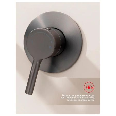 Смеситель для ванны встраиваемый Raglo R20.32.09, графит