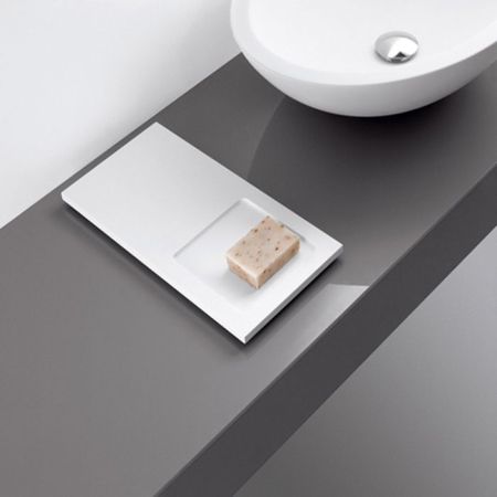 Agape Surf Мыльница/лоток, 20x40см, цвет: белый Cristalplant, артикул ACOM0627Z