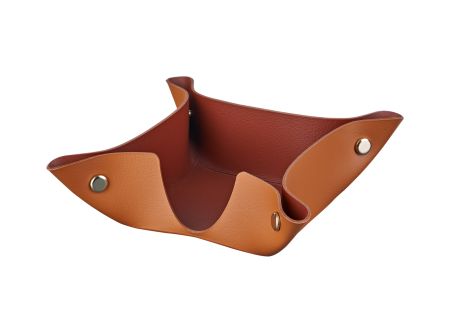 ADJ Подставка для бумажных блоков, 10x10xH4 см., цвет: коньяк/бордо, артикул 105.09/30