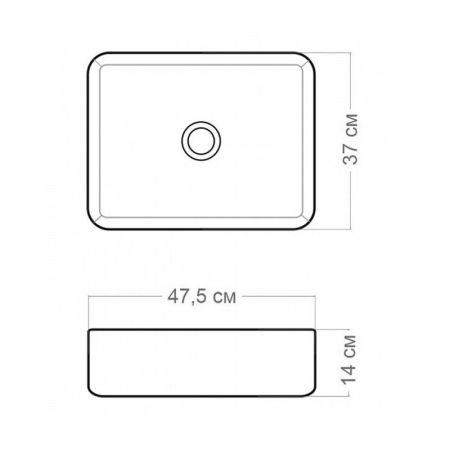 Раковина чаша Maretti UM13NS03-560MR, черный мрамор, артикул UM13NS03-560MR
