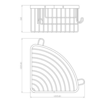 Полка металлическая Rav Slezak  COLORADO COA0801ZRK, розовое золото брашированное, артикул COA0801ZRK