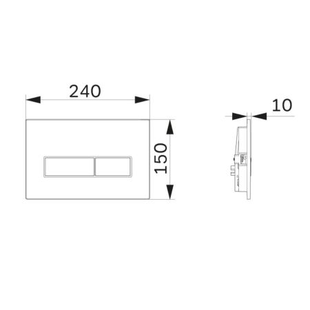 I110301 ErgoFit М, клавиша для инсталляции пластик, белый глянцевый, артикул I110301