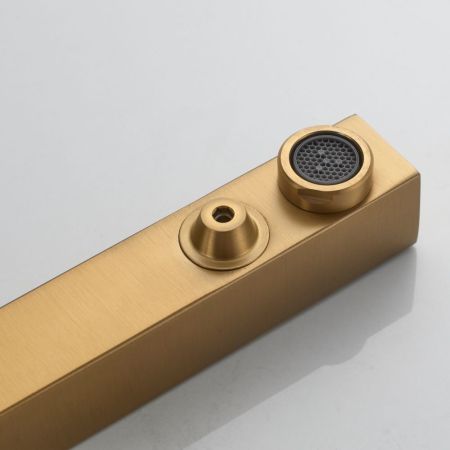 Смеситель для кухни с подключением фильтра Shevanik S148G, золотой сатин, артикул S148G