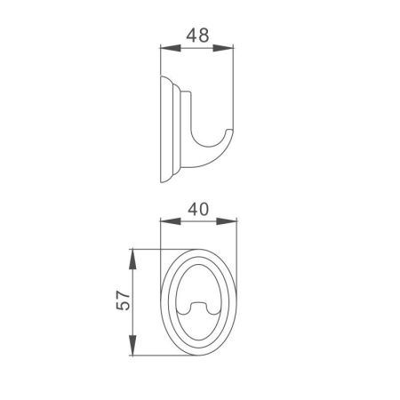 Крючок для ванной комнаты Haiba HB1505-1, хром