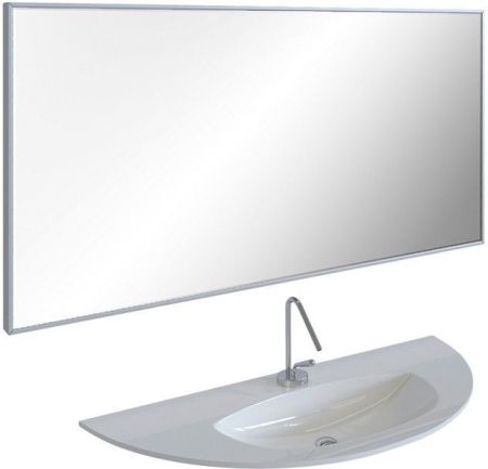 Зеркало De Aqua Сильвер 12075 серебро (без фацета)