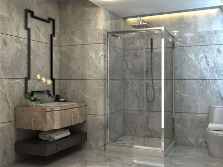 Душевой уголок Cerutti SPA Bella ZQD91T 90x90 профиль Хром стекло прозрачное