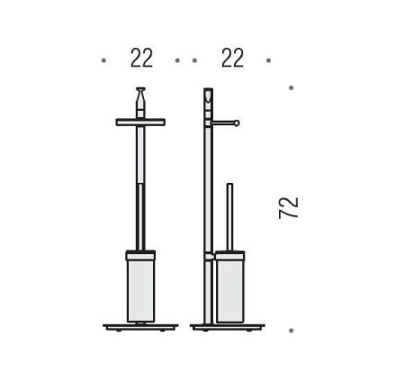 Colombo Planets Стойка высотой 72 см, цвет: хром, артикул B9816.CR