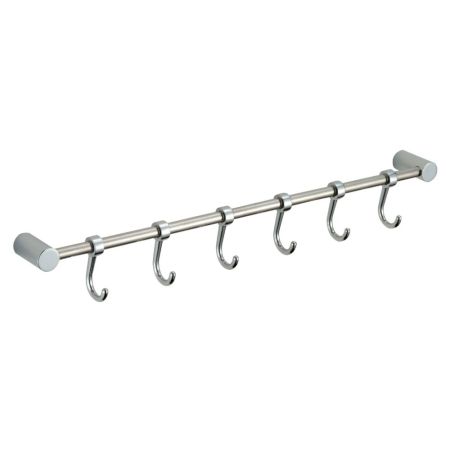 Планка с крючками Savol S-006206, хром, артикул S-006206