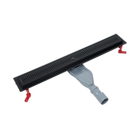 Лоток душевой, сифон 360, комбинированный затвор, перфорированная решетка, 700мм, черный, IDDIS, 975B7BL20DZ, артикул 975B7BL20DZ