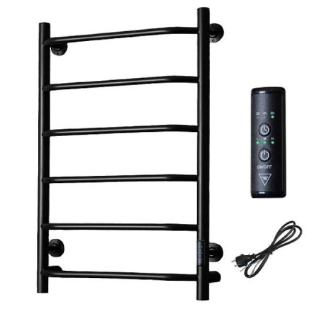 Полотенцесушитель электрический (лесенка) Тругор Пэк сп 6 80х50 см, черный, артикул Пэк сп 6/8050 черный ВГП