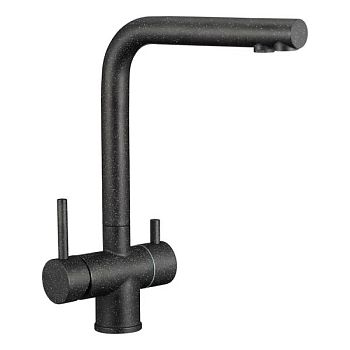 Смеситель для кухни с подключением фильтра воды Fmark FS1362H-1, черный