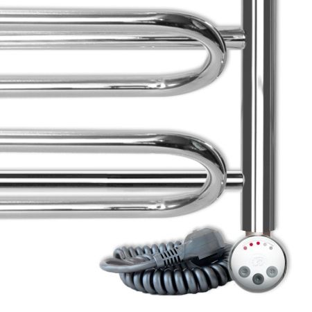 Электрический полотенцесушитель Ника Curve ЛZ (г) Эл. 80x50 Хром, артикул ЛZ(г) Эл. 80x50