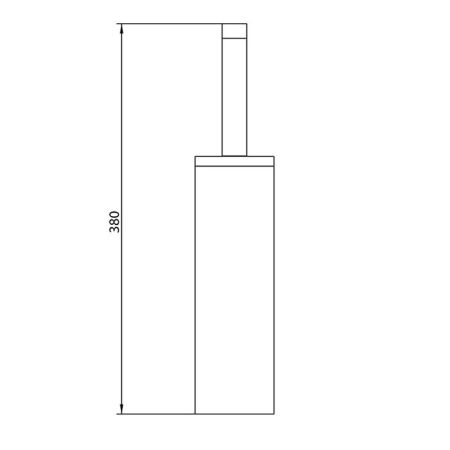 Bongio Stelth Ершик напольный, 380 мм, цвет хром