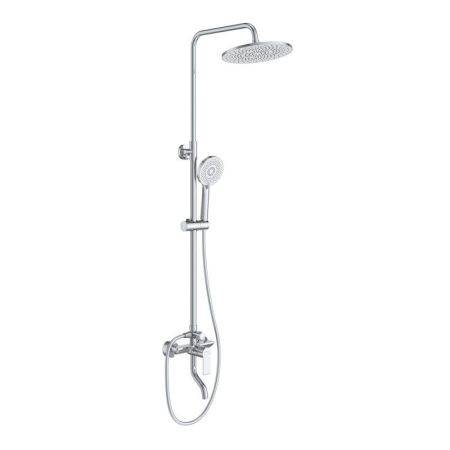 AURORA Комплект для ванной - душевая стойка с изливом и смеситель для раковины, артикул AURORA-VSCM/LVM-CRM