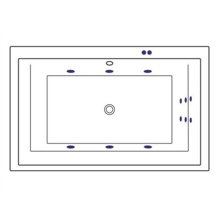 Ванна EXCELLENT Crown Lux 190x120 "LINE" (бронза)