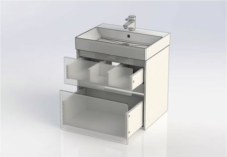 Тумба с раковиной Aquanet Бруклин 60 белый, артикул 00212596