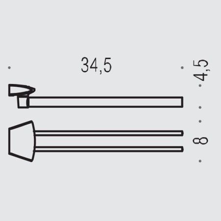 Colombo Land Полотенцедержатель двойной 34.5, цвет: хром, артикул B2813.CR