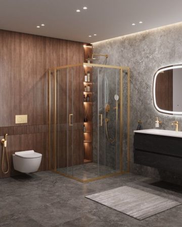 MOLVENO-A-22-90+20-C-BORO-IV Душевой уголок, артикул MOLVENO-A-22-90+20-C-BORO-IV