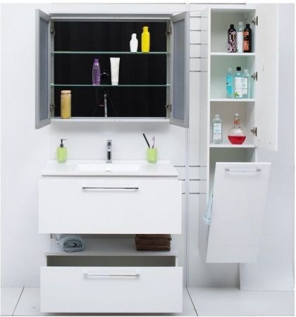 Шкаф-пенал De Aqua Тока 1БК 35 R белый, артикул 00167295