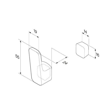 A8F35522 Func Крючок для полотенец, черный, артикул A8F35522
