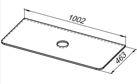 Столешница Allen Brau Paris 100 1.36015.ST акриловый камень сатин, артикул 1.36015.ST