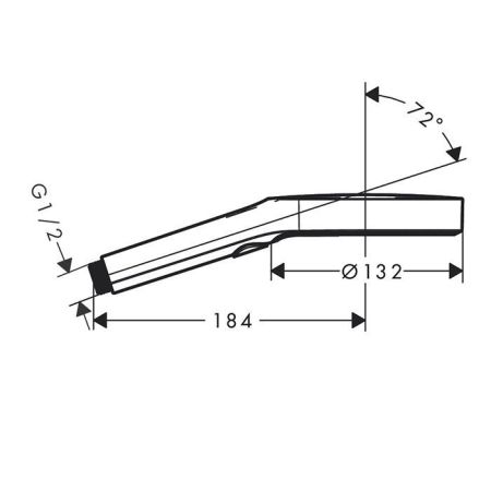 HG Rainfinity Ручной душ , лейка 130мм, 3jet, ½;, цвет шлифованный черный хром, артикул 26864340