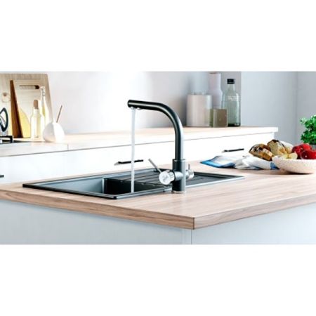 Смеситель для кухни Paulmark Essen Es213011-308 Черный, артикул Es213011-308