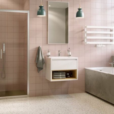 Зеркало прямоугольное EXCELLENT Kuadro 100x50 (белый мат)