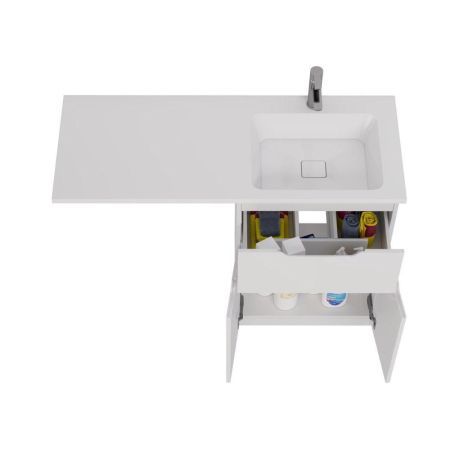 Тумба с раковиной напольная Dreja Vega 60 см, белый, артикул 99-0450-com