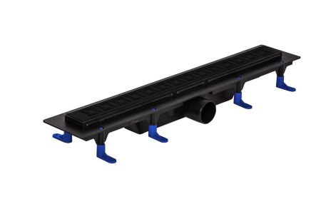 Душевой уголок Ambassador Queen Black 11011205R-ST6, прямоугольный, линейный трап, 120х80