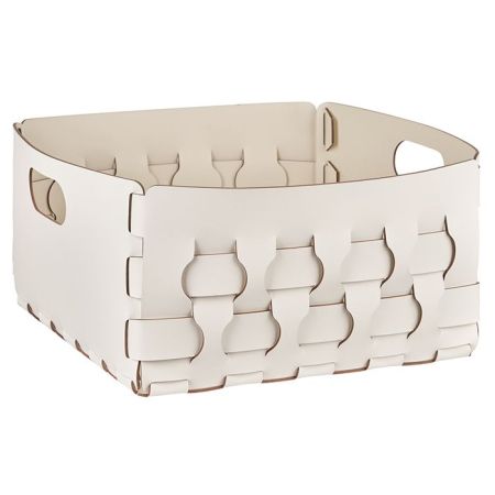 ADJ Корзинка Dubai, 35x35xH20 см., цвет: белый/панна котта, артикул 2045.10/16