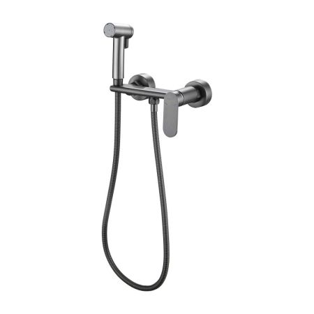 Гигиенический душ со смесителем Haiba HB5516-3, оружейная сталь, артикул HB5516-3