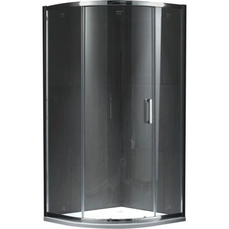 Душевой уголок Gemy Victoria 100х100 радиальный одна дверца профиль Хром стекло прозрачное, артикул S30081A