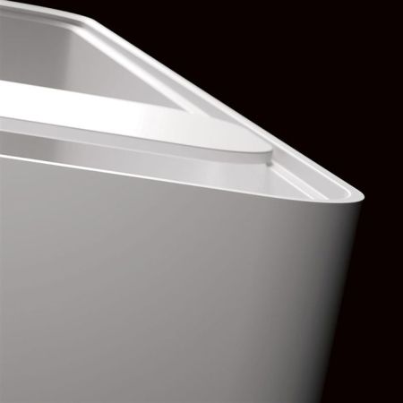 GRUPPO TREESSE Cross Ванна отдельностоящая 1600х730х600 мм., с сливом-переливом и сифоном, SOLID SURFACE, цвет белый глянцевый, артикул V396BL