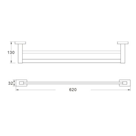 Полотенцедержатель Shevanik SG5627G, золотой сатин, артикул SG5627G