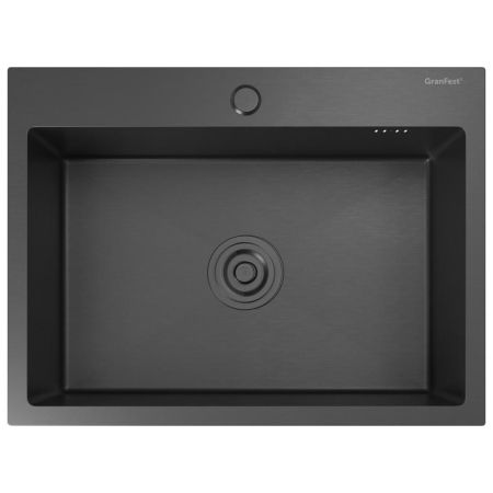Кухонная мойка GranFest 6045, графит, артикул 6045 PVD графит