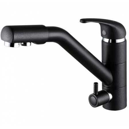 Смеситель для кухни Paulmark Hessen He213017-418 Черный металлик, артикул He213017-418