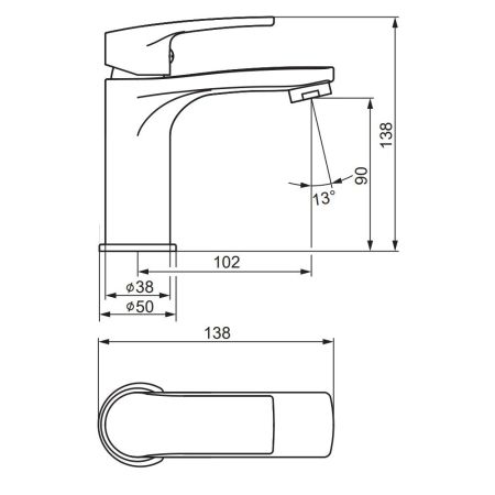 480210000 Eclipse 2.0, смеситель для умывальника, хром, артикул 480210000
