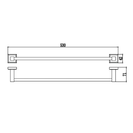 Полотенцедержатель Savol S-509524, хром, артикул S-509524