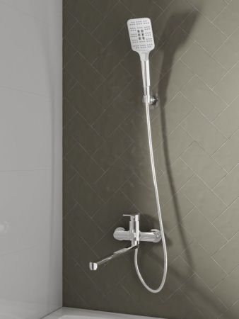 Смеситель для ванны Cersanit BRASKO с длинным изливом однорычажный (64091), артикул 64091