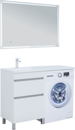 Тумба под раковину Aquanet Вега 58 белый глянец, артикул 00329124