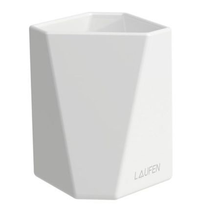 Laufen  Home collection  Керамический стакан 90х90х105 мм TRIO CUP, цвет белый, артикул 8.7777.4.000.000.1