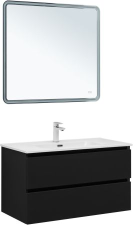 Тумба под раковину Aquanet Вега 2.0 90 черный, артикул 00337956