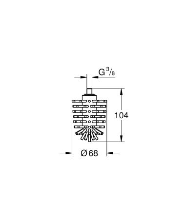 Запасная головка ёршика GROHE (40870000), артикул 40870000
