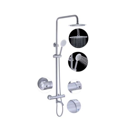 Душевая система с термостатом FASHUN A52426, сатин
