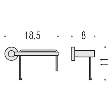 Colombo Plus Держатель для т/б., Sx, подвесной, цвет: хром, артикул W4908S.CR