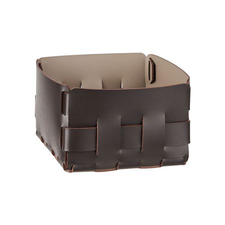 Colombo Adj Корзинка Mini Bottega, 19x19H13 см, цвет: шоколад/капучино, артикул BADJ1019-0604