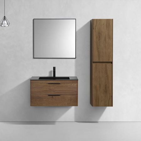 База под раковину Chiara 2D 800 подвесная, 2 выкатных ящика soft-close, T.Oak, артикул VMC-2C2800TO